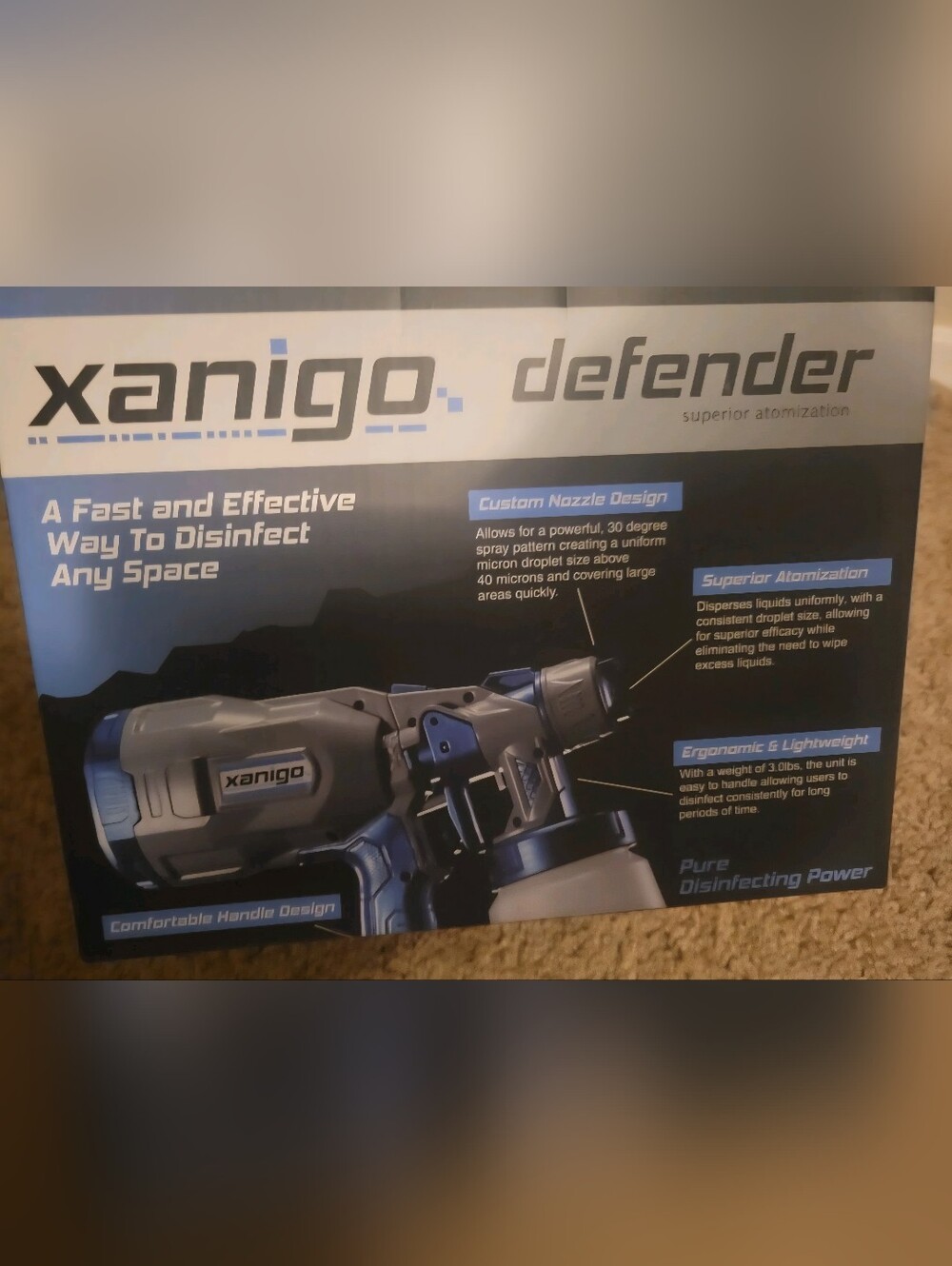 Defender Disinfectant Sprayer - Gray/Blue
